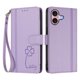 thumbnail image 3 of Funda Cartera Trébol para iPhone 16 con Ranuras Tarjetas y Carga Inalámbrica Morado claro, 3 of 6