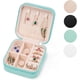 thumbnail image 1 of Mini joyero de piel sintética, joyero de viaje, pequeño organizador de joyas, expositor portátil para anillos, pendientes, collares, pulseras, brazaletes, regalos para niñas y mujeres., 1 of 6