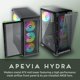 thumbnail image 2 of Funda para PC Apevia Hydra-BK Hydra Mid Tower con 6 ventiladores ARGB de 120 mm, 2 of 7