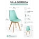 thumbnail image 2 of Silla Moderna Tulip Acolchada Ecocuero y Polipropileno con Patas de Madera Menta, 2 of 5