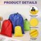 thumbnail image 3 of Uxcell 5 piezas de bolsa con cordón de poliéster 210D con cierre, bolsa de almacenamiento de viaje impermeable de 14 x 16 pulgadas, 3 of 7