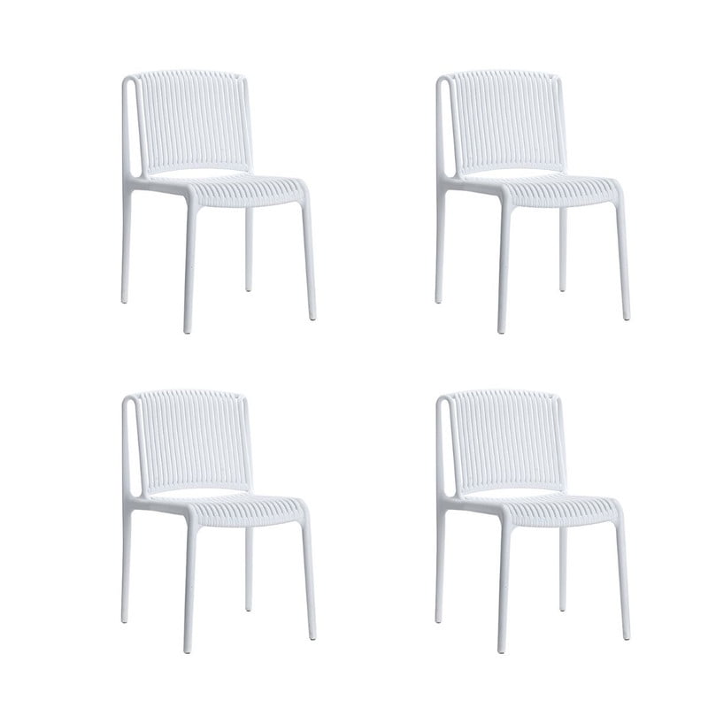 Tododescuento - Silla De Terraza Padova Blanca | Plástica, Apilable Y Fácil De Limpiar