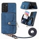 thumbnail image 1 of Funda Tipo Cartera con Correa Cruzada para Samsung Galaxy S21 Protección Contra Golpes Azul, 1 of 5