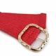 thumbnail image 4 of Cinturón elasticado hebilla metálica cuadrada rojo Talla Única, 4 of 4