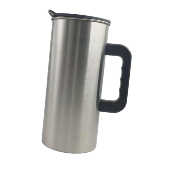 Jarra De Acero Inoxidable Versátil Para Té Helado, Ideal Para Oficina, Restaurante Y Hogar, Color Negro.