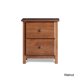 thumbnail image 3 of Mesa de noche Grain Wood Furniture estilo shaker de 2 cajones, nogal, 3 of 7