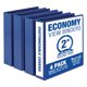 thumbnail image 1 of Binder Samsill Economy, 2 pulgadas, 3 anillos, azul, paquete de 4, 1 of 7