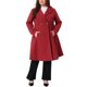 thumbnail image 2 of Agnes Orinda Trajes de Halloween Abrigos de Mujer Tallas Grandes Solapa de Muesca Doble Botonadura Elegante Trinchera Invierno Línea A Abrigos de Guisante 4X Burdeos, 2 of 4