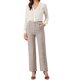 thumbnail image 2 of INSPIRE CHIC Pantalones Largos Rectos con Cintura Elástica de Cuadros para Mujer, Botón y Cremallera, Talla XL, Camel, 2 of 7