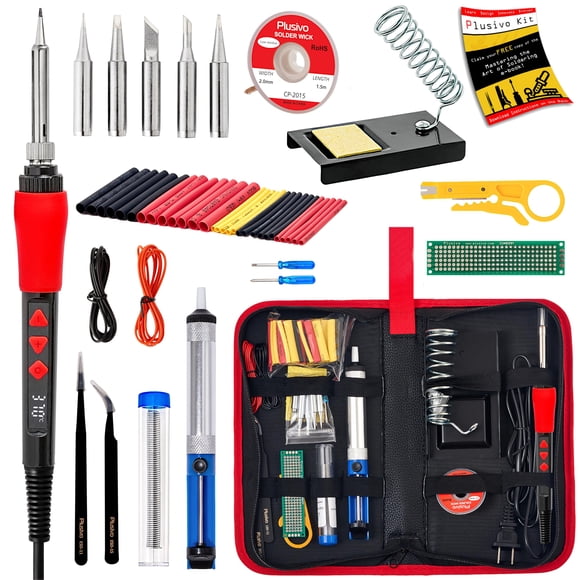 Kit de soldador Plusivo de 60 W digital 120 V con enchufe estadounidense