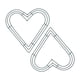 thumbnail image 1 of 2x Valentines Day Decoración Marco De La Corona De Alambre Del Corazón Para La Puerta Delantera Año Nuevo 30 Cm Verde, 1 of 5