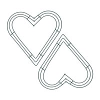 Bothyi - 2X Valentines Day Decoración Marco De La Corona De Alambre Del Corazón Para La Puerta Delantera Año Nuevo 30 Cm Verde