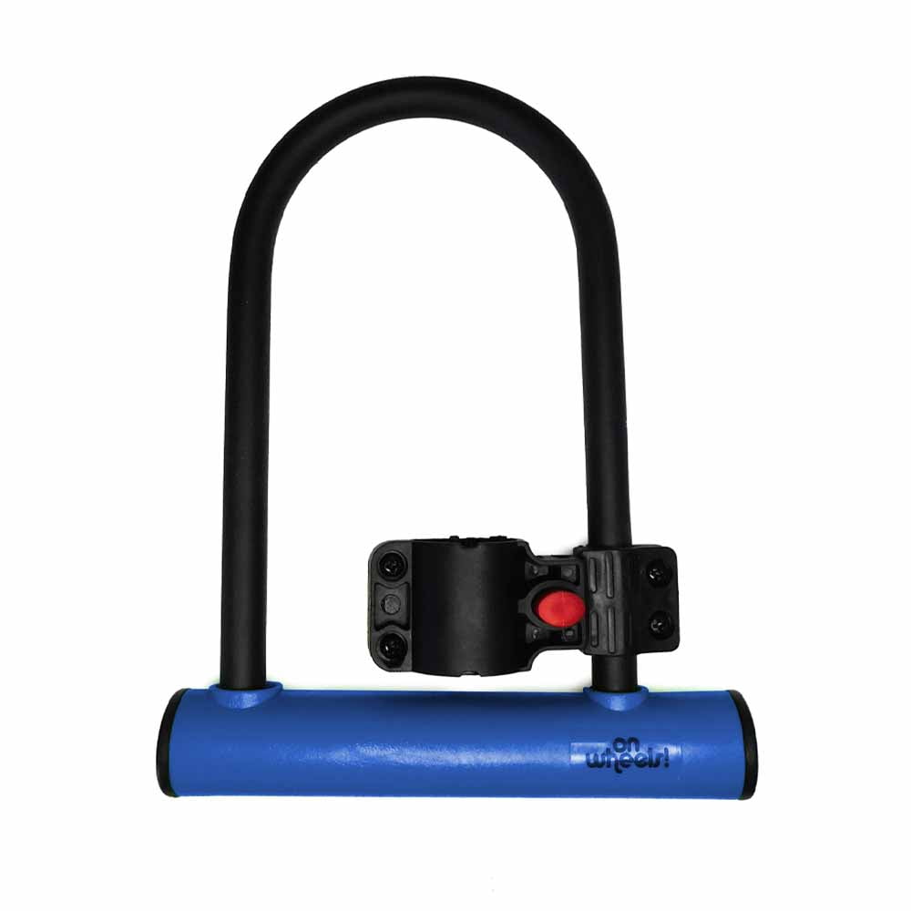 Onwheels - Candado U-lock Corto Con Soporte - Azul