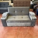 thumbnail image 4 of Sofá Cama Gris Oscuro Felpa Elite 2 Plazas con Puffs y Respaldo Reclinable, 4 of 4
