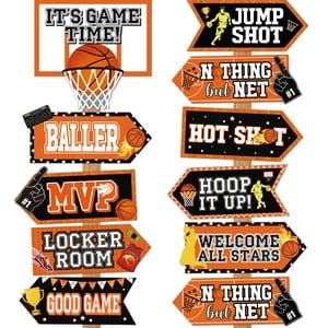 Outus - Letrero Decorativo Para Fiestas De Baloncesto, 20 Piezas, Para Niños Y Adolescentes