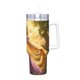 thumbnail image 2 of Enredados: Cabello Largo Vaso aislado de acero inoxidable con asa, diseño temático, regalo para familia, amigos y fans; incluye pajita y encaja en el portavasos estándar, 40 oz, 2 of 6