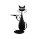 thumbnail image 1 of Portavelas De Gato De Dibujos Animados Candelita Rural Rústica Para Decoración De Eventos, 1 of 3
