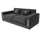 thumbnail image 2 of Sofa Paris Dos Cuerpos Negro Velvet, 2 of 3
