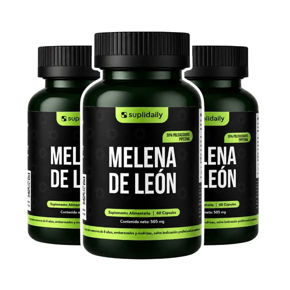 Pack X3 Hongo Melena De León Foco Claridad Mental 180 Cap