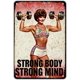 thumbnail image 1 of Letrero sala gimnasio terapia fitness vintage metal estaño hierro pintura decoración pared hogar club cueva hombre 30x20 cm, 1 of 6