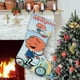 thumbnail image 1 of Sr. Magoo Tema: Calcetines de Navidad, fino lino blanco para colgar en escaleras y chimenea, decoración navideña para el hogar, regalo de Navidad.54cm×38cm, 1 of 5