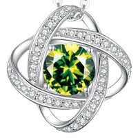 Collar Heshpaws S925 Silver Eternal Heart Birthday Stone