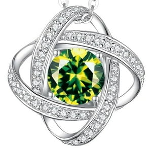 Collar Heshpaws S925 Silver Eternal Heart Birthday Stone