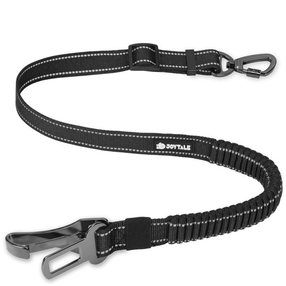 Joytale Correa de Seguridad 3-en-1 con Bungee para Perro, Mediano y Grande, Negro