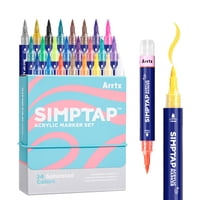 Arrtx - Marcadores De Acción Pintura Acrílica 24 Colores Punta