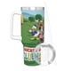 thumbnail image 3 of La Casa de Mickey Mouse+ Vaso aislado de acero inoxidable con asa, diseño temático, regalo para familia, amigos y fans; incluye pajita y encaja en el portavasos estándar, 40 oz, 3 of 6