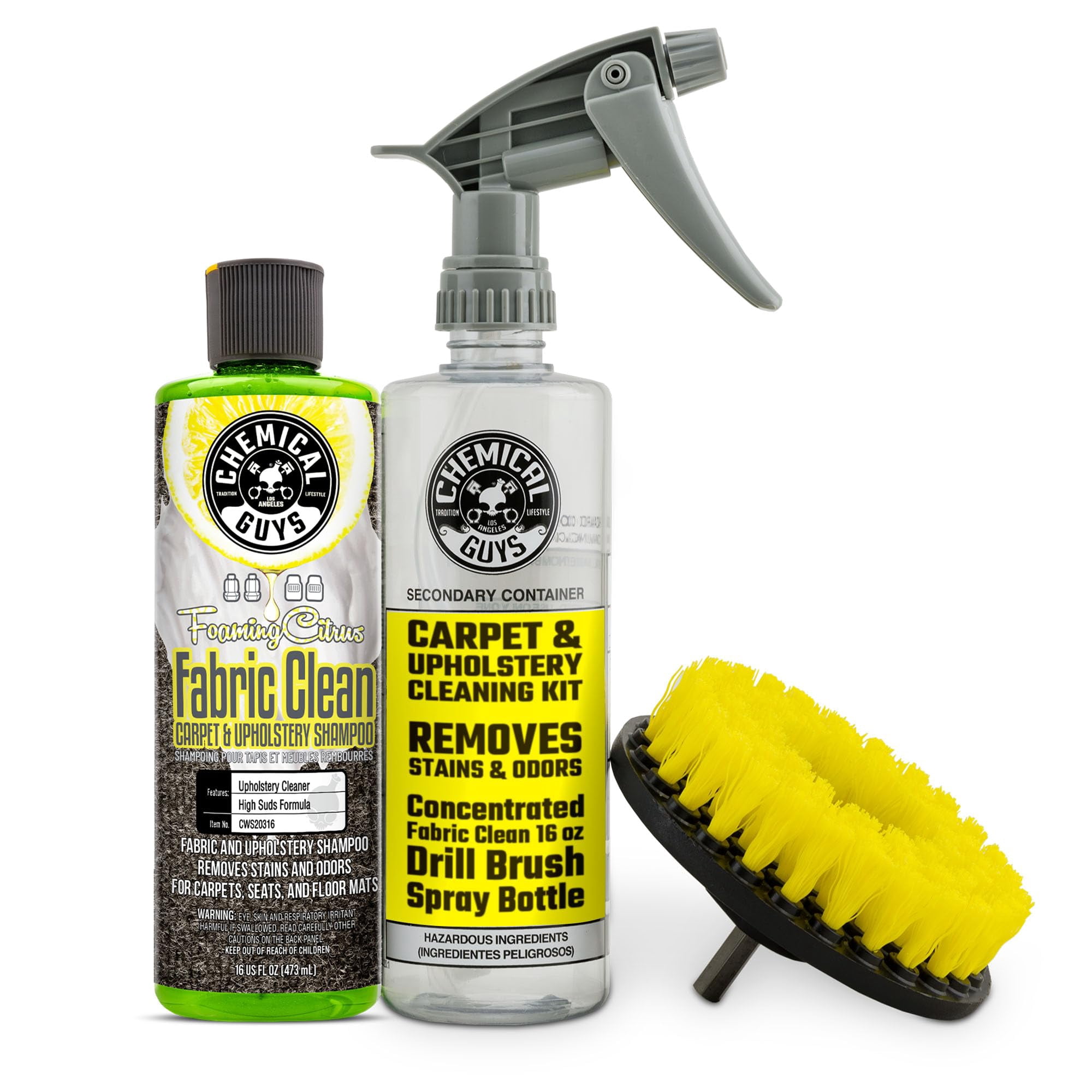 Kit Limpiador De Telas Chemical Guys Citrus Scent 473 Ml