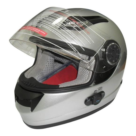 Casco Full Face Bx107 Bluetooht Talla M Color Silver Certificado ECE Bex plateado Tamaño Único