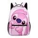 thumbnail image 1 of MINISO Disneys Stitch Kawaii Backpack Anime Cartoon Style Adorable College Bag with Fun Zipper Detail Perfect Womens Daily Use, 1 of 3