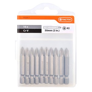 Set De Puntas 10 Piezas Tactix Ph2 X 50 Mm