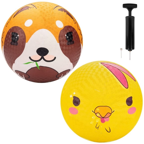 Playground Balls SCS Direct Gaga Ball de 21,6 cm con bomba de aire, paquete de 2