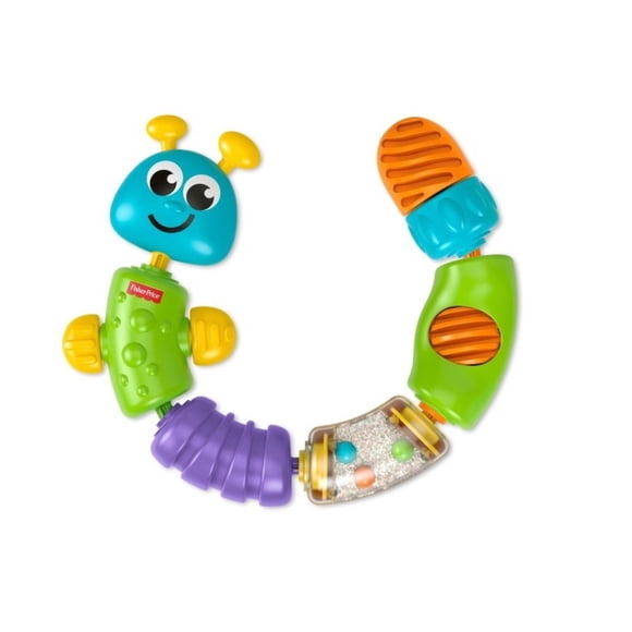Juguete para Bebés Fisher-Price Oruga Cadena Colores Cuentas Snap-Lock 6 meses+
