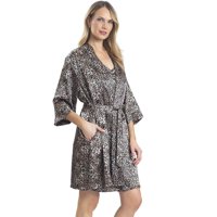 Mon Amour - Bata Satín Estampada Animal Print | Estilo Sofisticado