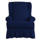 thumbnail image 3 of Funda De Butaca Universal Seersucker Wingback Con Faldas Con Volantes Azul, 3 of 5