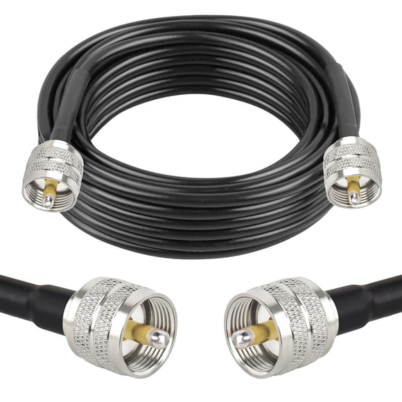 Cable coaxial XRDS-RF RG58 de 50 ohmios y 6 m con PL-259 UHF macho