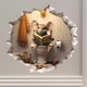 thumbnail image 1 of Pegatina My Wonderful Walls 12 cm x 11 cm con efecto 3D, 1 of 9
