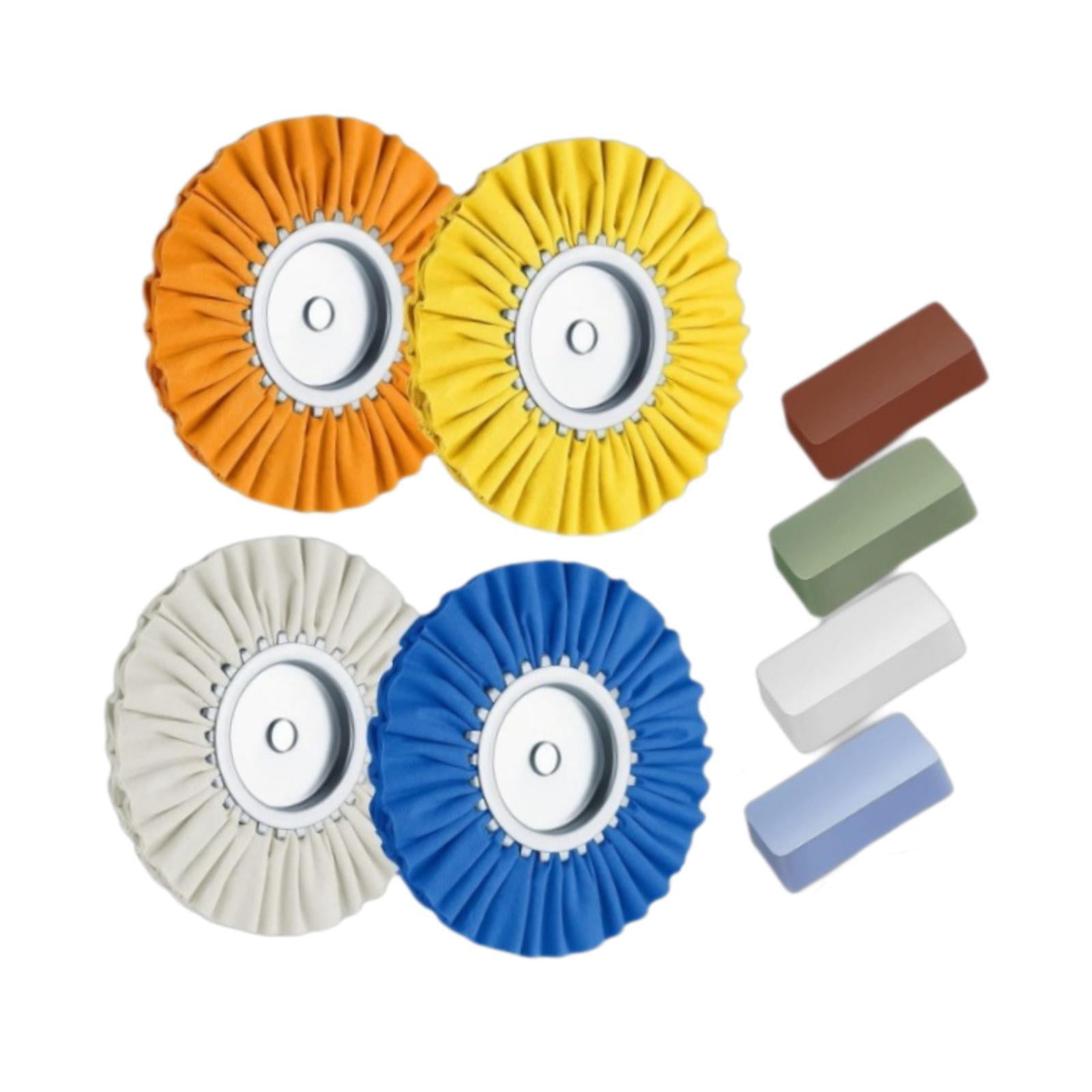 Magideal - Herramienta De Pulido De La Rueda De Pulido De La Vía Aérea 8 Piezas Para La Rolera De Pulido De 8 Pulgadas De Ángulo Para Guardabarros De Acero Inoxi