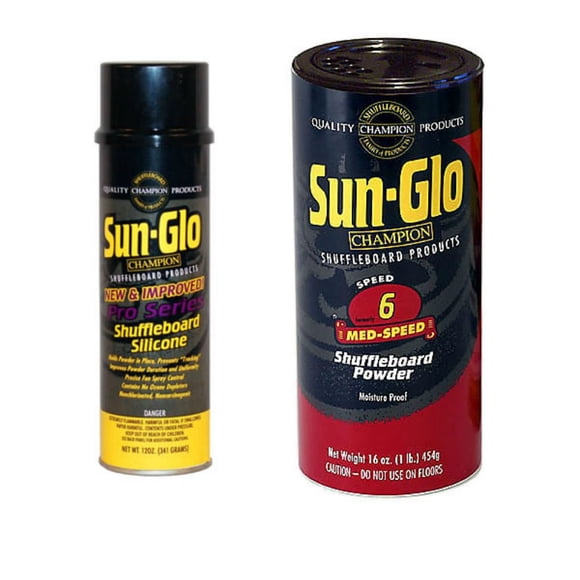 Set de cera en aerosol y polvo Shuffleboard Sun-Glo de 355 ml y 454 g