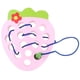 thumbnail image 5 of Montessori Juguete De Madera Que Enhebra La Oruga Comiendo Juego De Frutas Fresa, 5 of 5