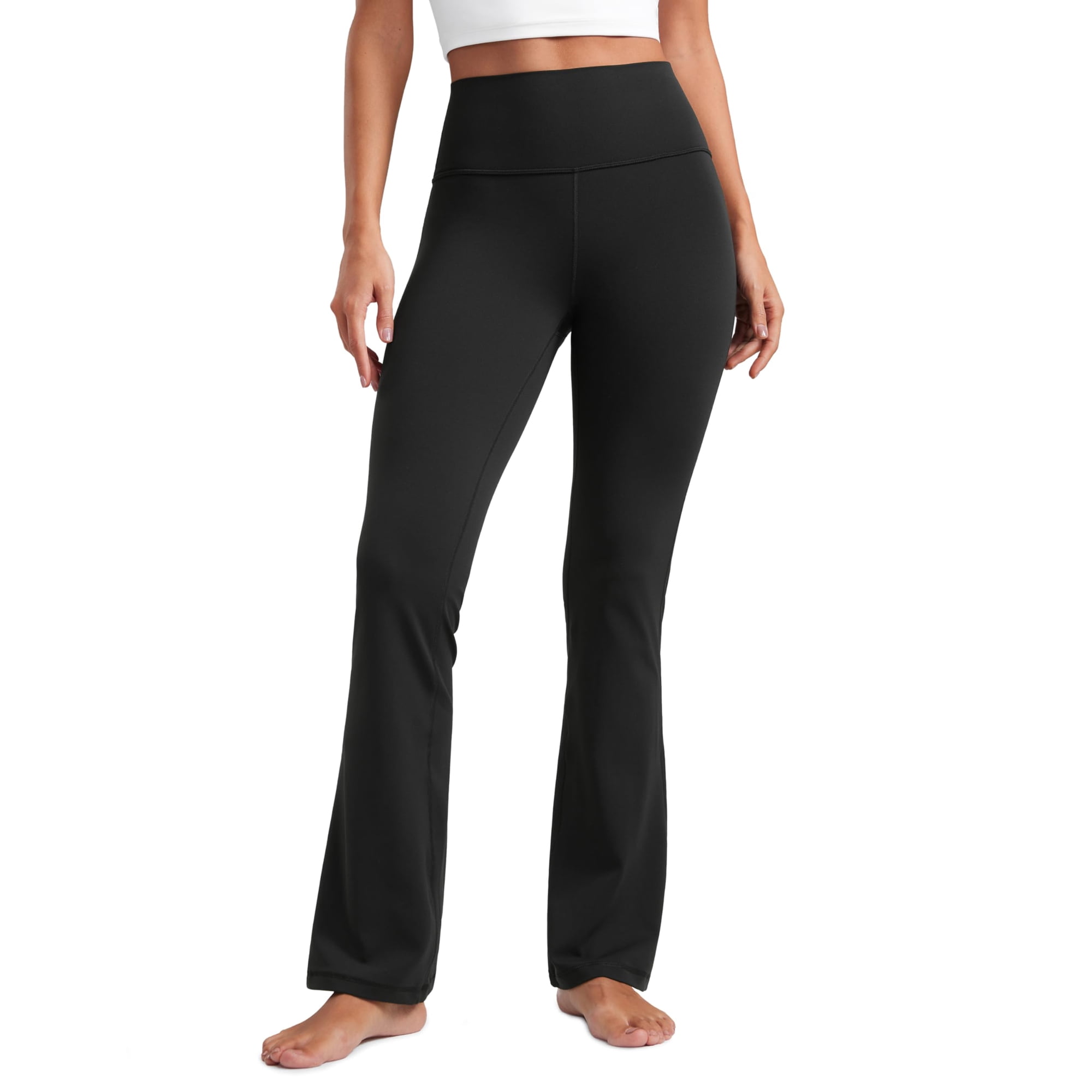 Pantalones Crz Yoga Butterluxe Tiro Alto Acampanados 81 Cm Negro M