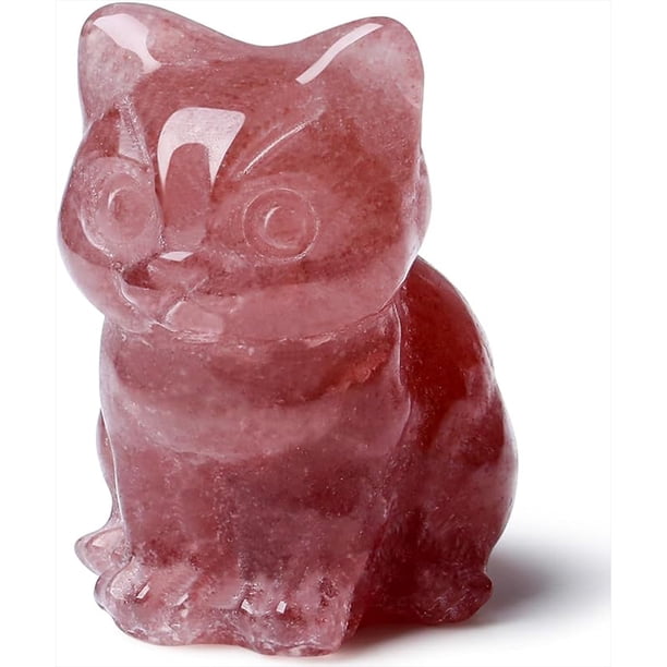 Decoración De Cristal Para Amigos Del Gato, Hombres Y Mujeres, Estatua Del Gato Afortunado Para La Decoración De La Computadora De La Habitación, Pequeña Y Exquisita, 1 Pieza