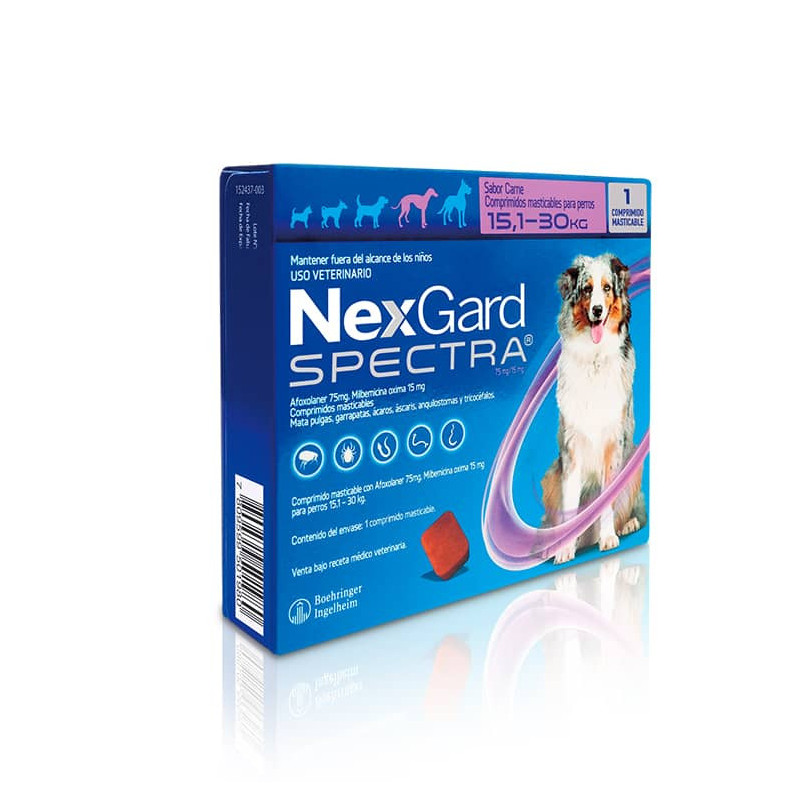 Nexgard Spectra 15.1 A 30Kg, 3 Comprimidos