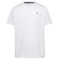 Camiseta Tommy Hilfiger Para Niños Grandes Con Cuello En V, Cvc, Blanca, Talla L