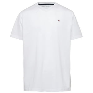 Camiseta Tommy Hilfiger Big Boys Cvc Con Cuello En V, Blanca