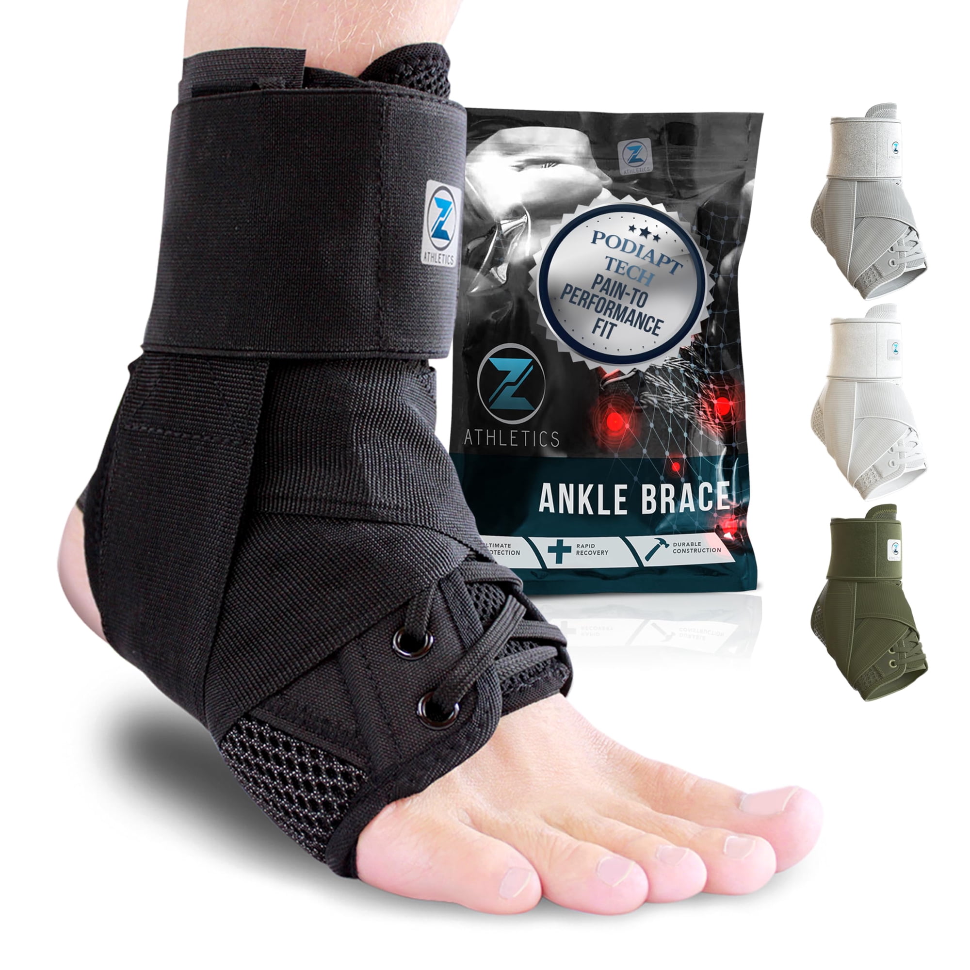 Tobillera Z Athletics Zenith Con Cordones Y Soporte Ajustable