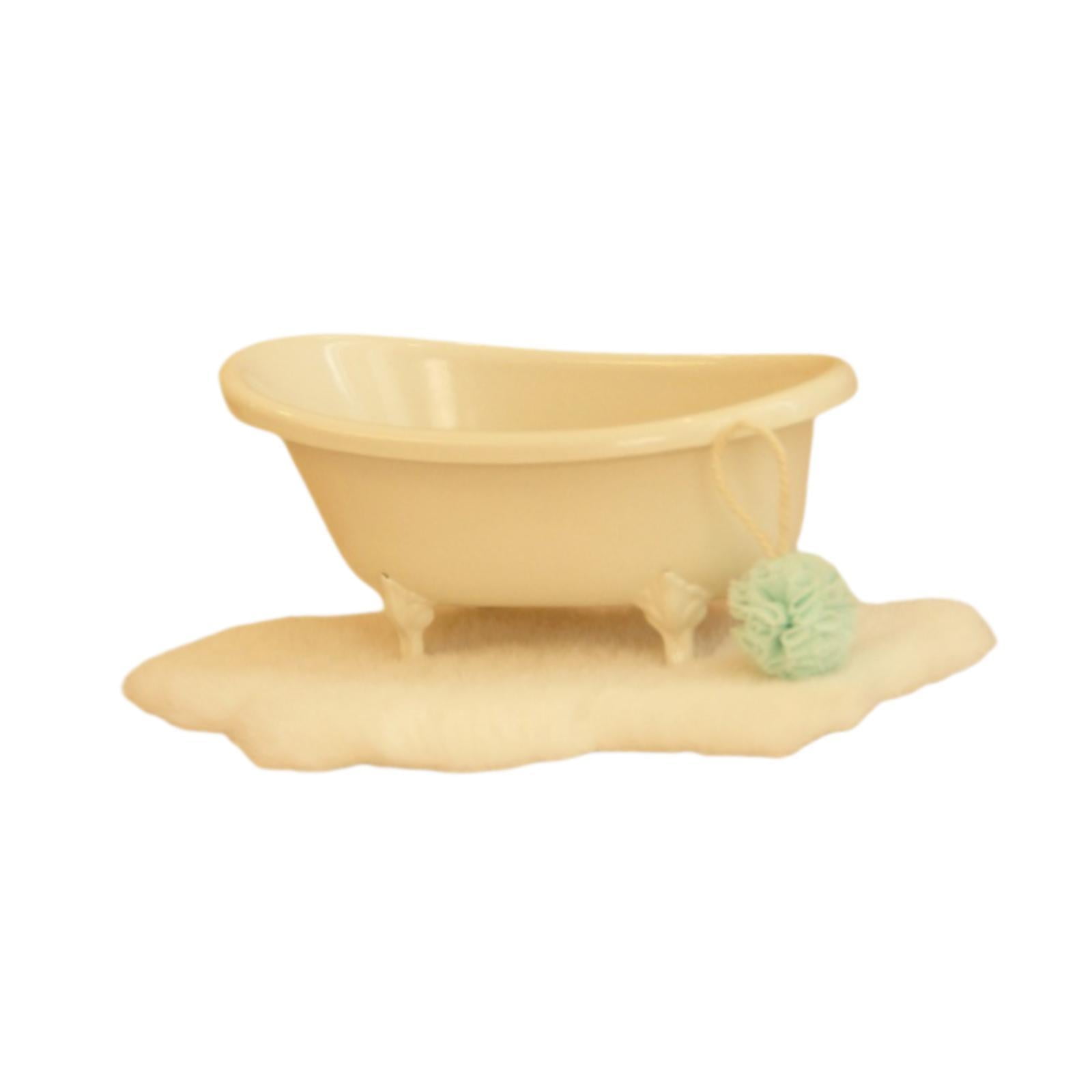 Magideal - Bañera En Miniatura Para Muñecas De Escala 1/12. Juego De Bañera De Juguete. Colección De Mini Bañeras. Regalo Divertido. Juguete De Imitación. Mueble